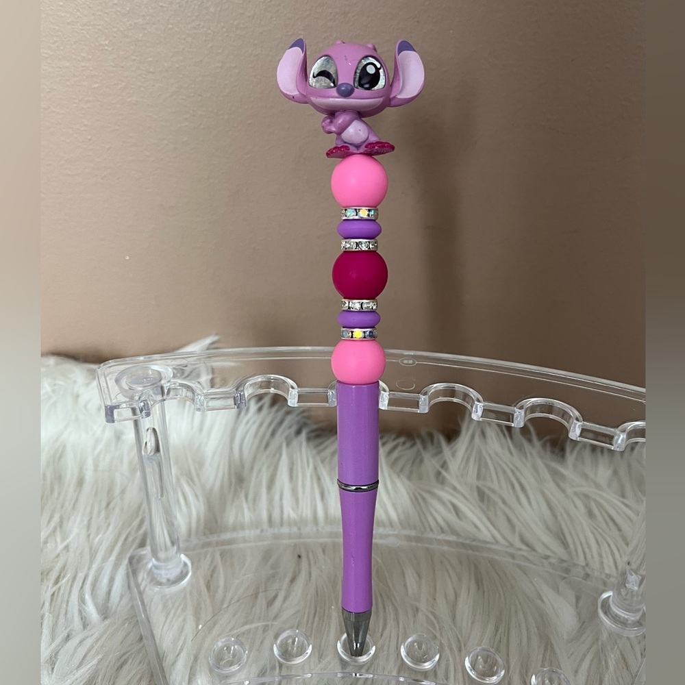 {Disney} Doorables Beadable Homemade Character Pen with Angel From Lilo & Stitch